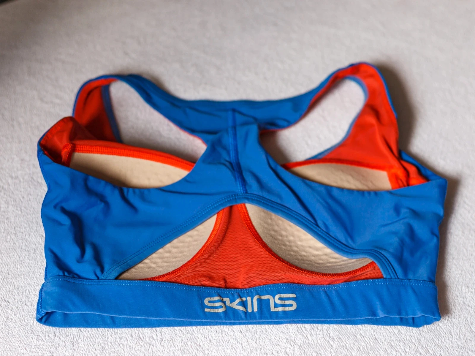 🧡 SKINS Series-3 Active violet and orange sports bra - Size M – photo 6